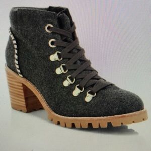 Jack Rogers Poppy Flannel Hiker Boot - 2.75" Wedge, Rubber Lug Sole - View #12